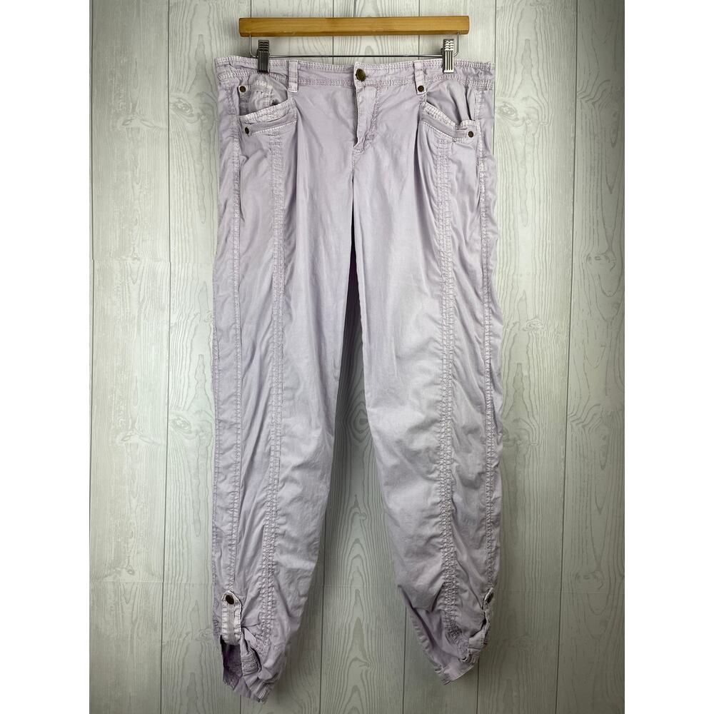 Marrakech Freewheeling Stretch Ruched Cargo Jogger Pants Lilac Size 29